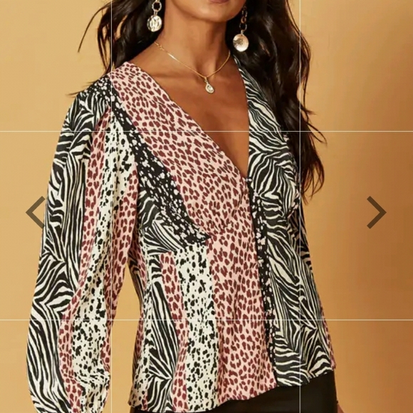 NWT Phoenix and Feather mixed animal print blouse UK14: US8-10. - Picture 2 of 10